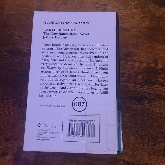 007 Carte Blanche James Bond Novel By Jeffery Deaver - Picture 3 of 3
